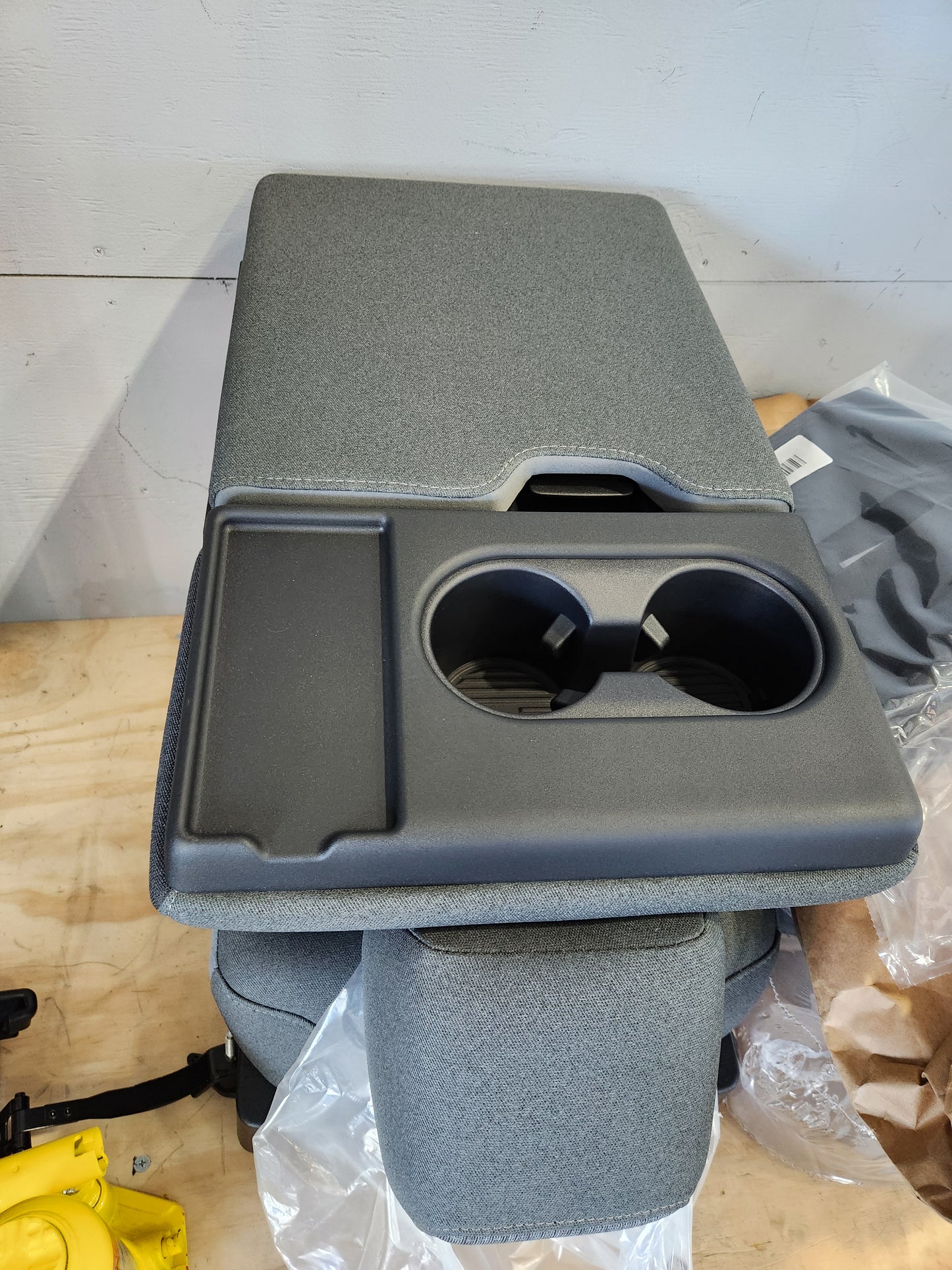 Seat, Center Console, Grey Cloth, Ford Super Duty, HC3A-9660020-BG Cush
