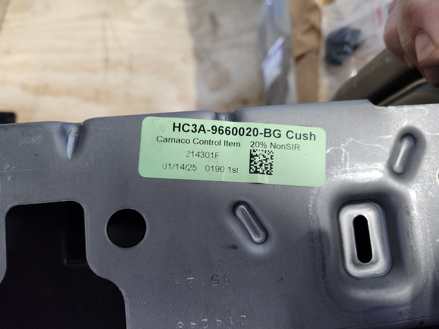 Seat, Center Console, Grey Cloth, Ford Super Duty, HC3A-9660020-BG Cush