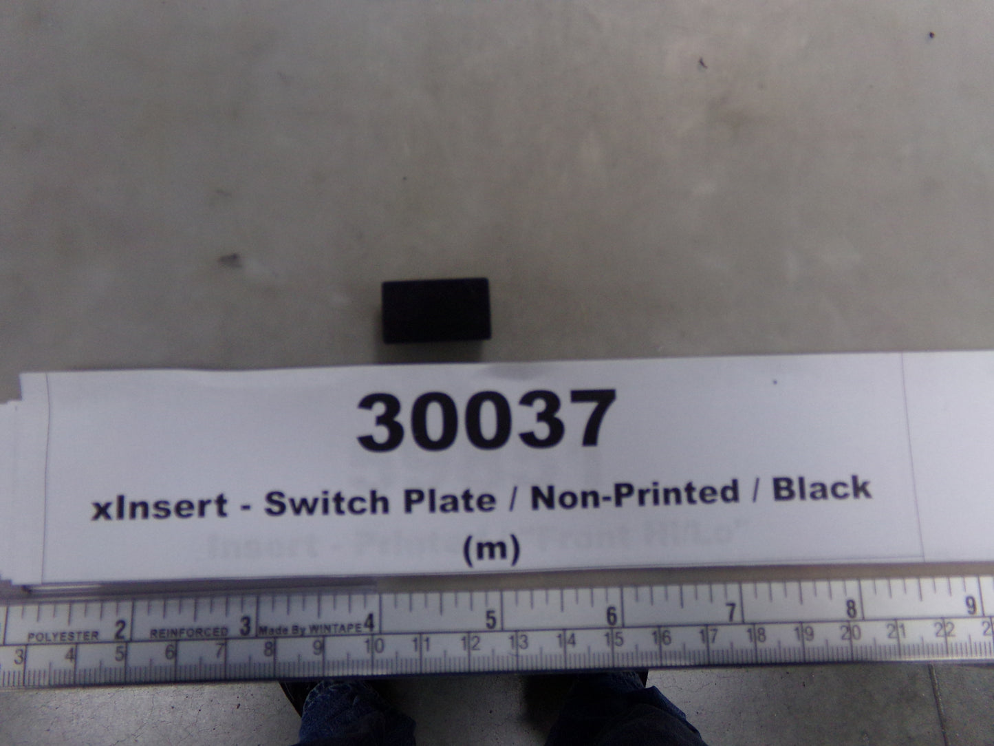 Insert, BLANK, Black, Switch Label Window, Transportation Safety, S220-0954