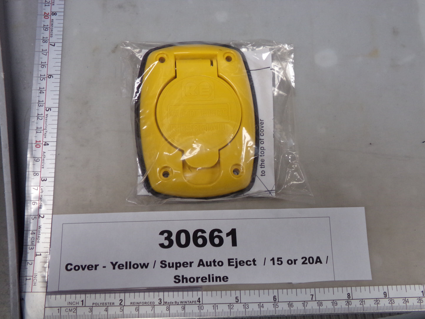 Cover, 120VAC, 20amp, Auto Disconnect, White, Kussmaul, 091-55