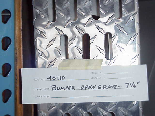 Bumper, Open Grade, 7.25"Deep x 89-3/4"Wide, Aluminum Diamond Plate, Rear, Fabricated