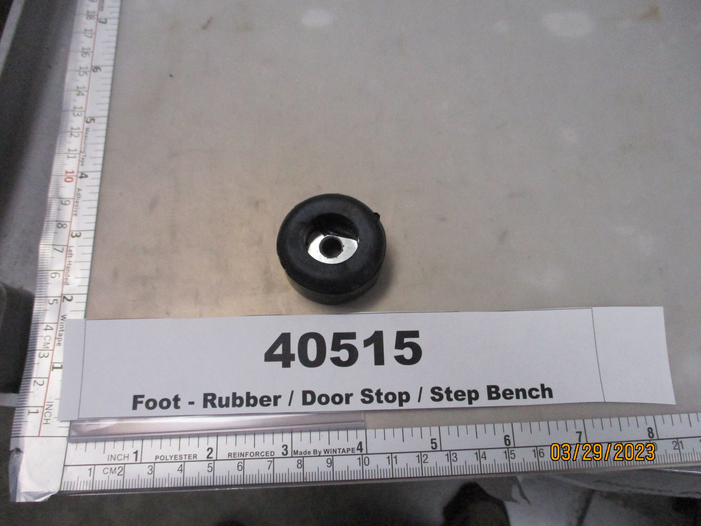 Bumper, Rubber, Door Stop, 1.5" Diameter, Black, Minor Rubber Co, 21907-CH