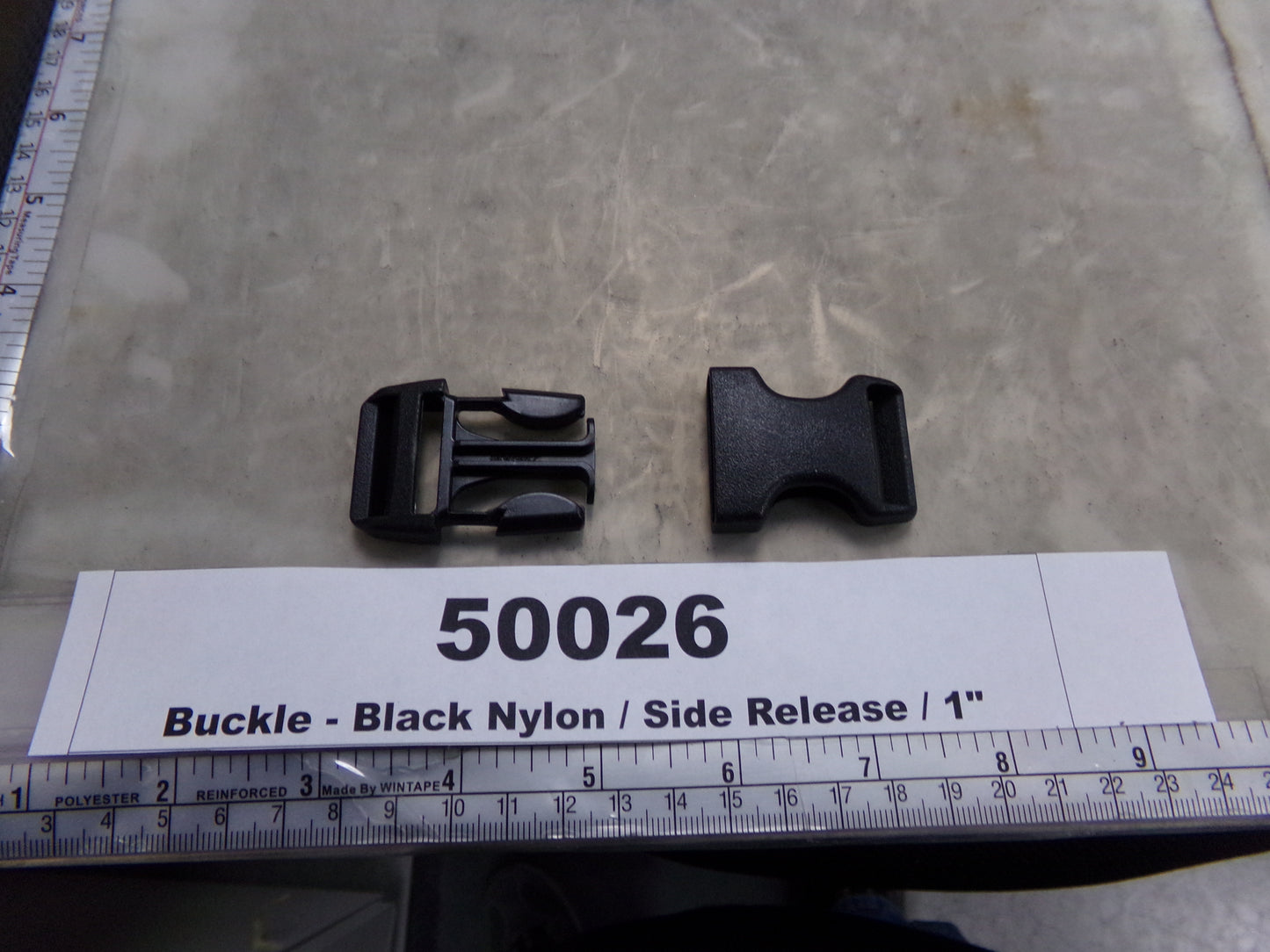 Buckle, Side Release, 1" Nylon Webbing, Black Nylon, BN6358 & 6359-100-BLACK