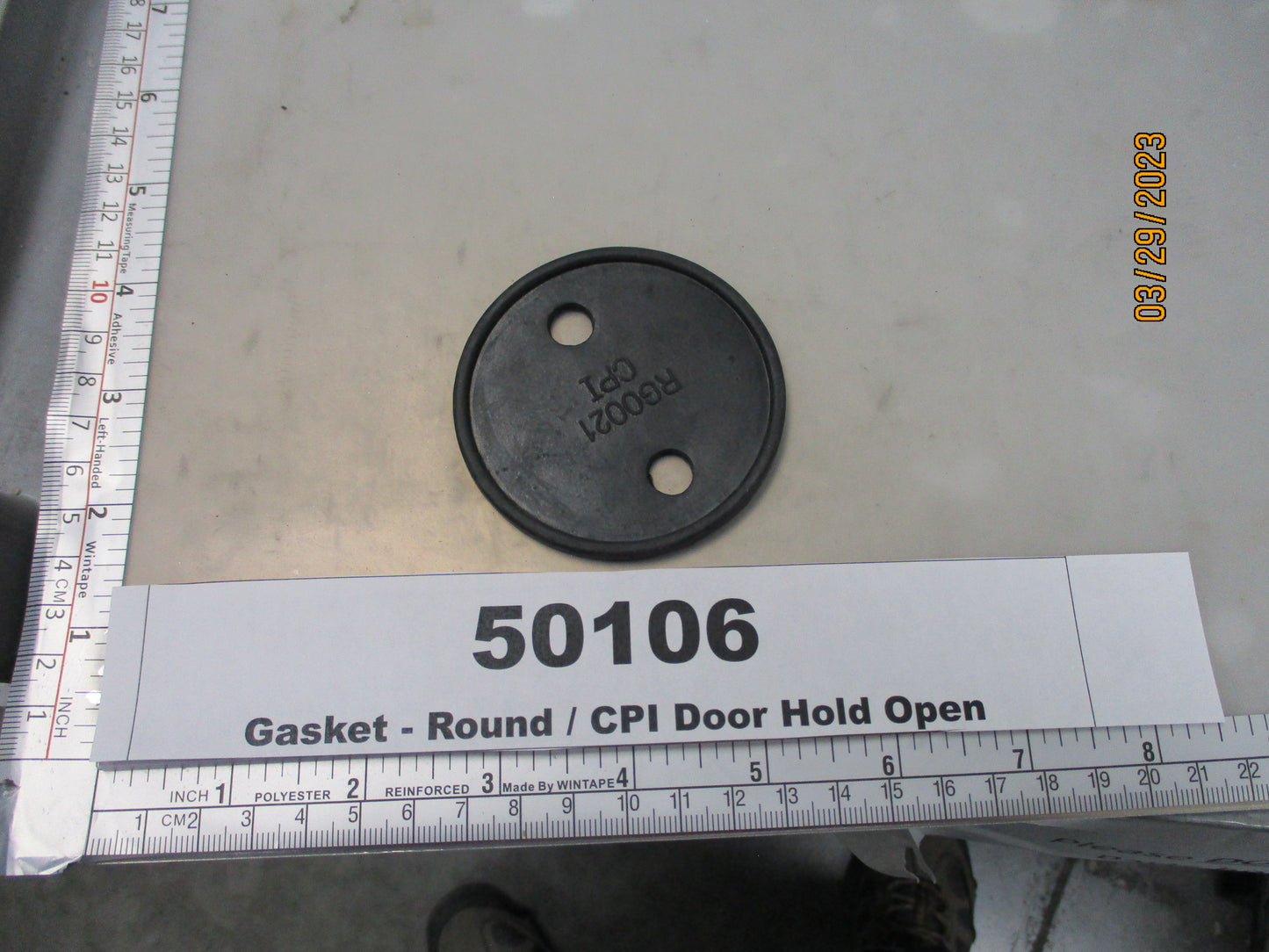 Gasket, Round, CPI Hold Open, Cast Products, RG0021