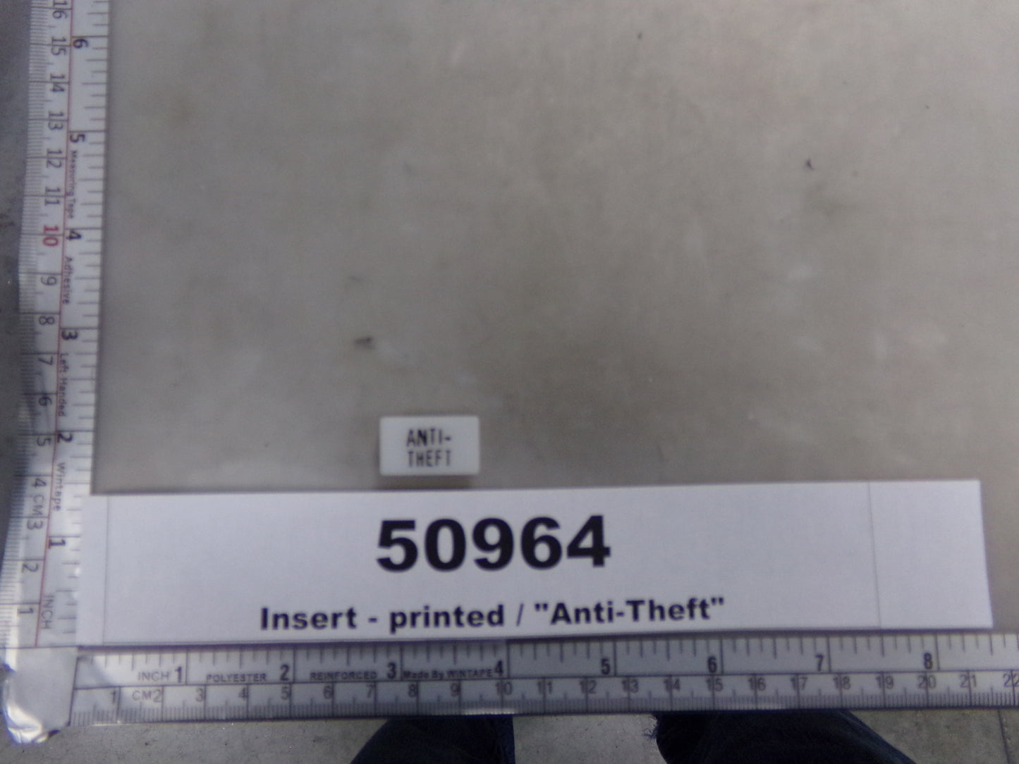 Insert, 'ANTI-THEFT', White, Switch Label Window, Transportation Safety, S220-5500
