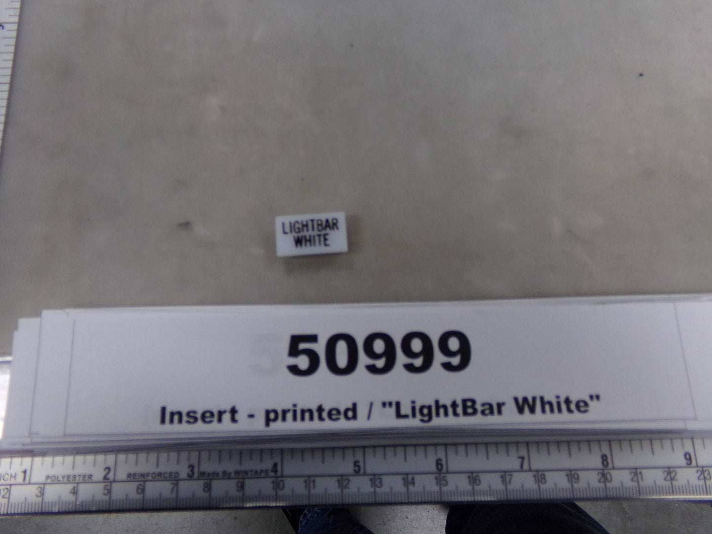 Insert, 'LIGHTBAR WHITE', White, Switch Label Window, Transportation Safety, S220-5500