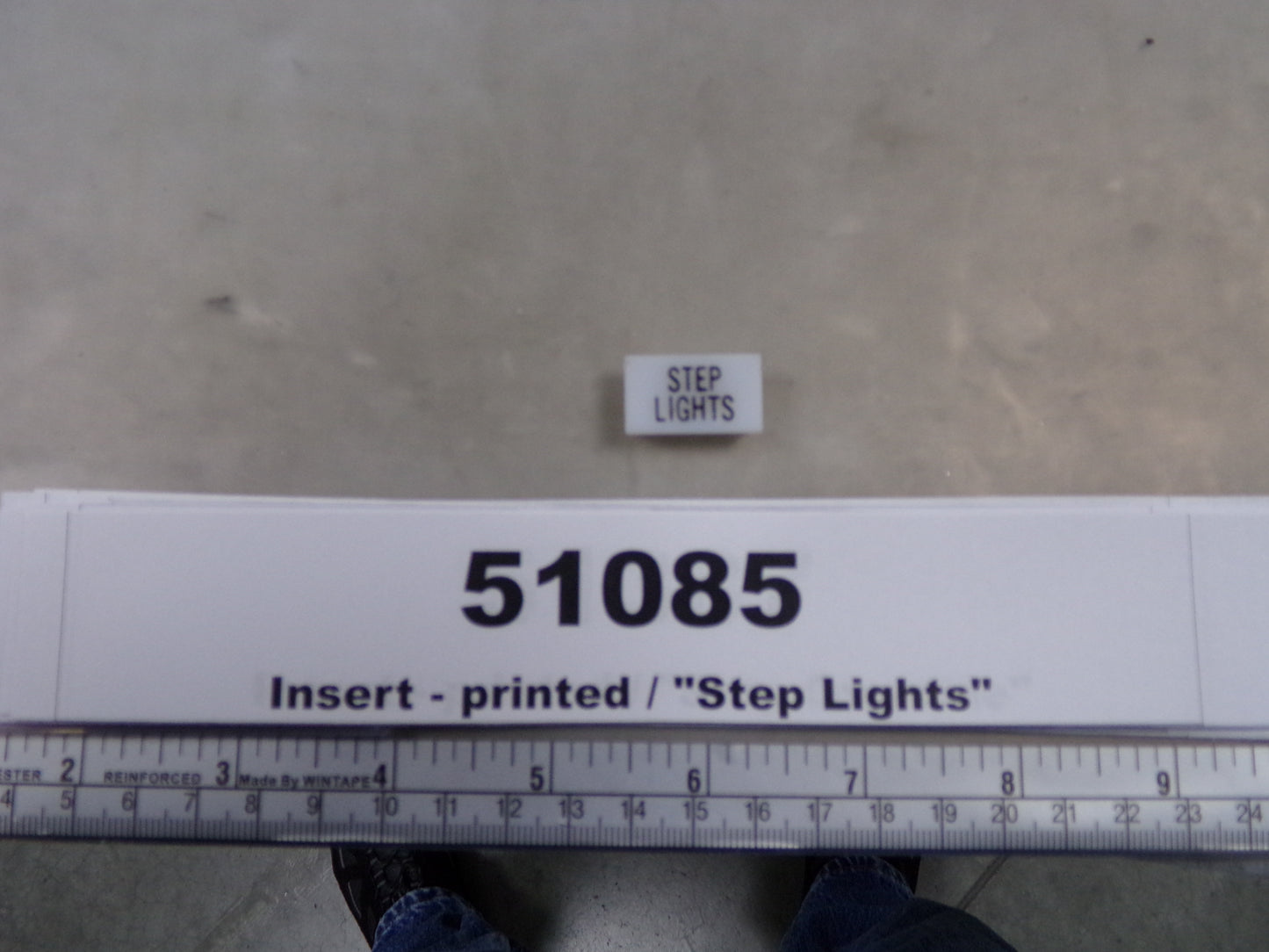 Insert, 'STEP LIGHTS', White, Switch Label Window, Transportation Safety, S220-5500