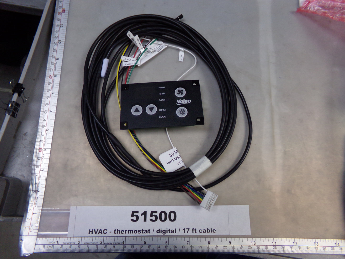 Thermostat, Digital, w/17' Harness, Valeo, 11143062A