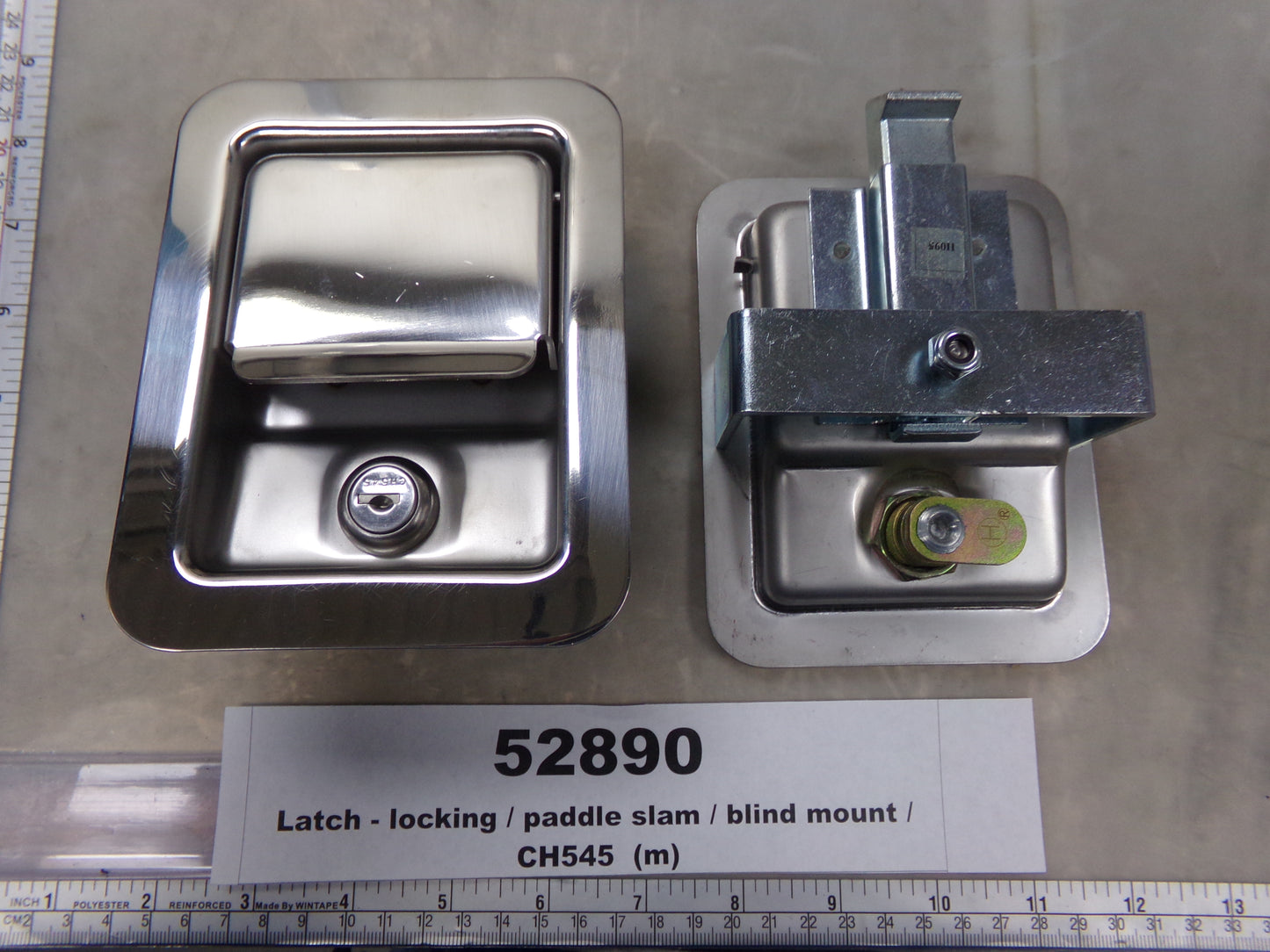 Latch, Paddle Slam, Locking, Blind Mount, Keyed #CH545