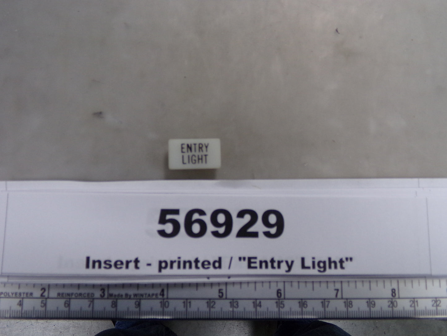 Insert, 'ENTRY LIGHT', White, Switch Label Window