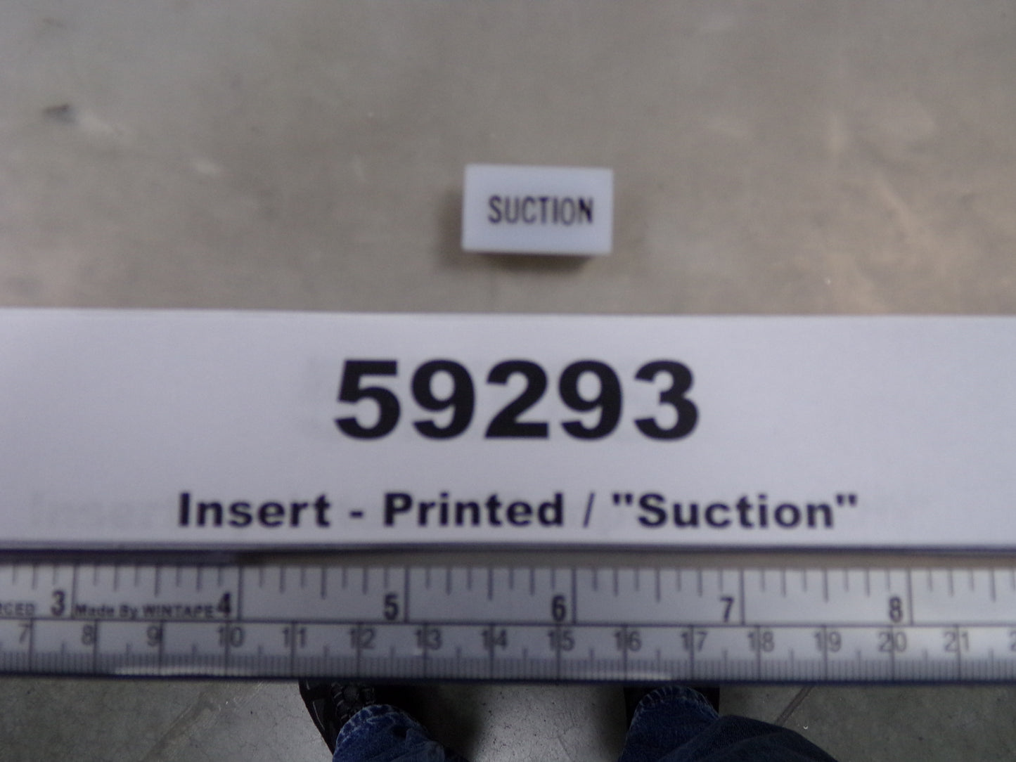 Insert, 'SUCTION', White, Switch Label Window, Transportation Safety, S220-5500
