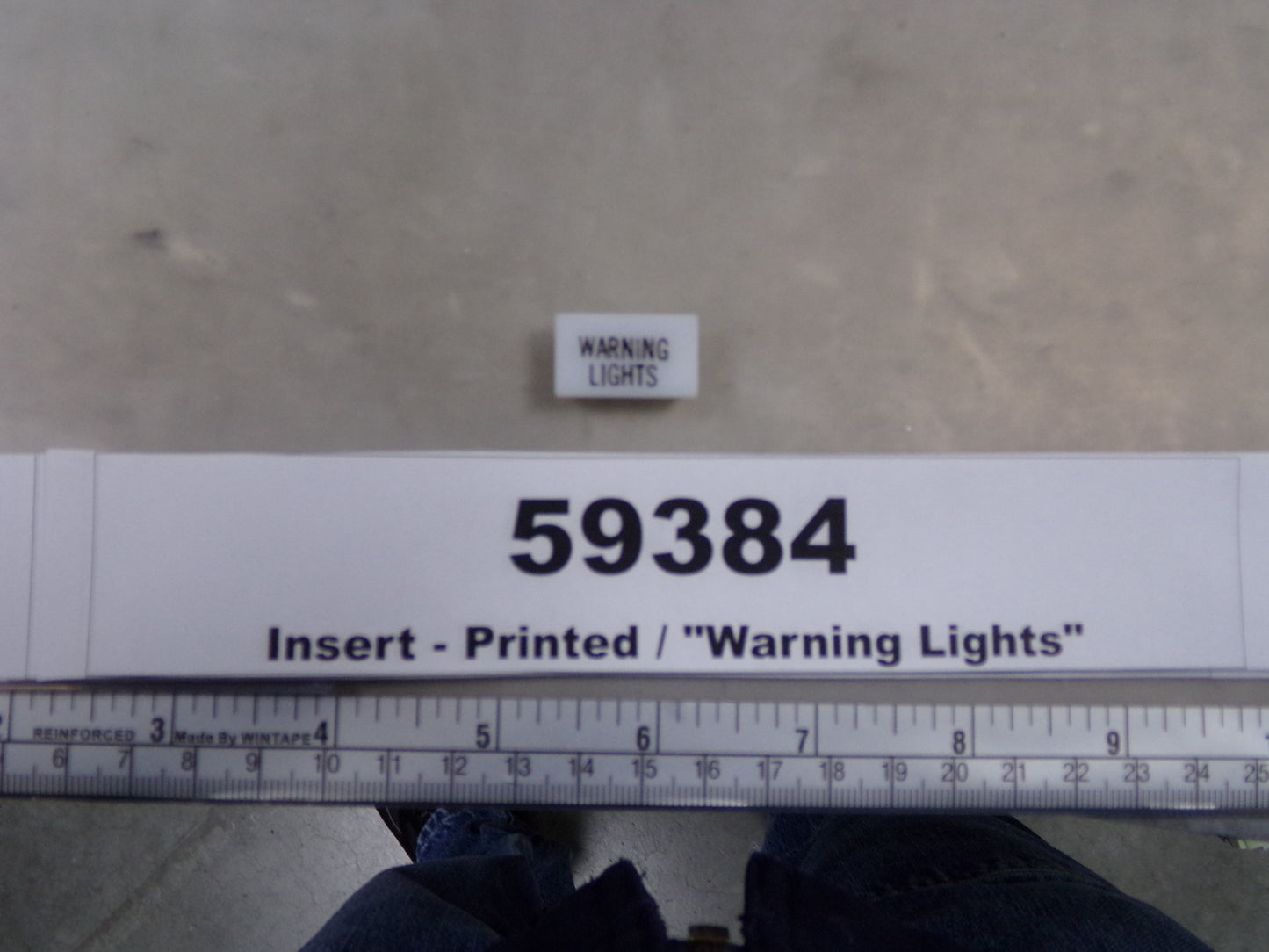 Insert, 'WARNING LIGHTS', White, Switch Label Window, Transportation Safety