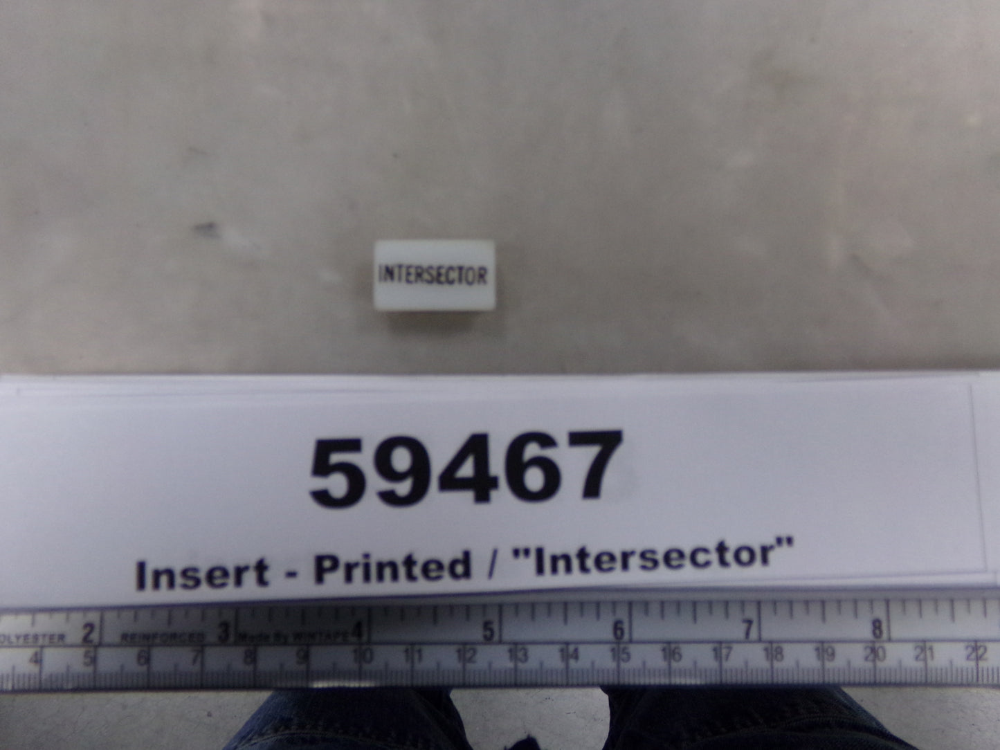 Insert, 'INTERSECTOR', White, Switch Label Window, Riverside Manufacturing