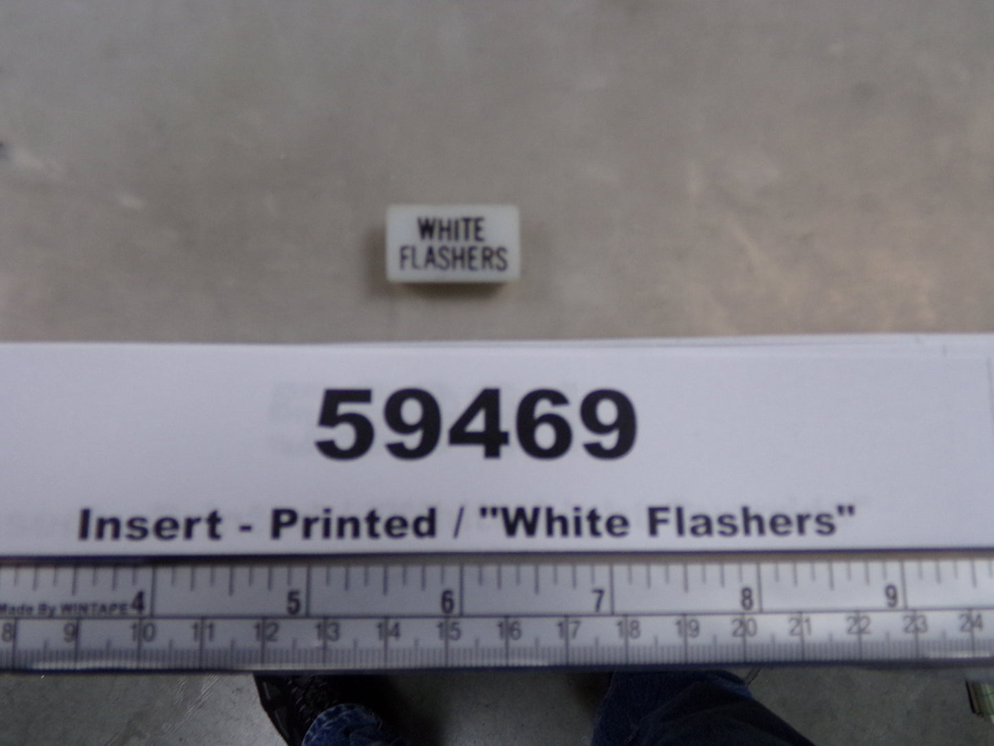 Insert, 'WHITE FLASHERS', White, Switch Label Window