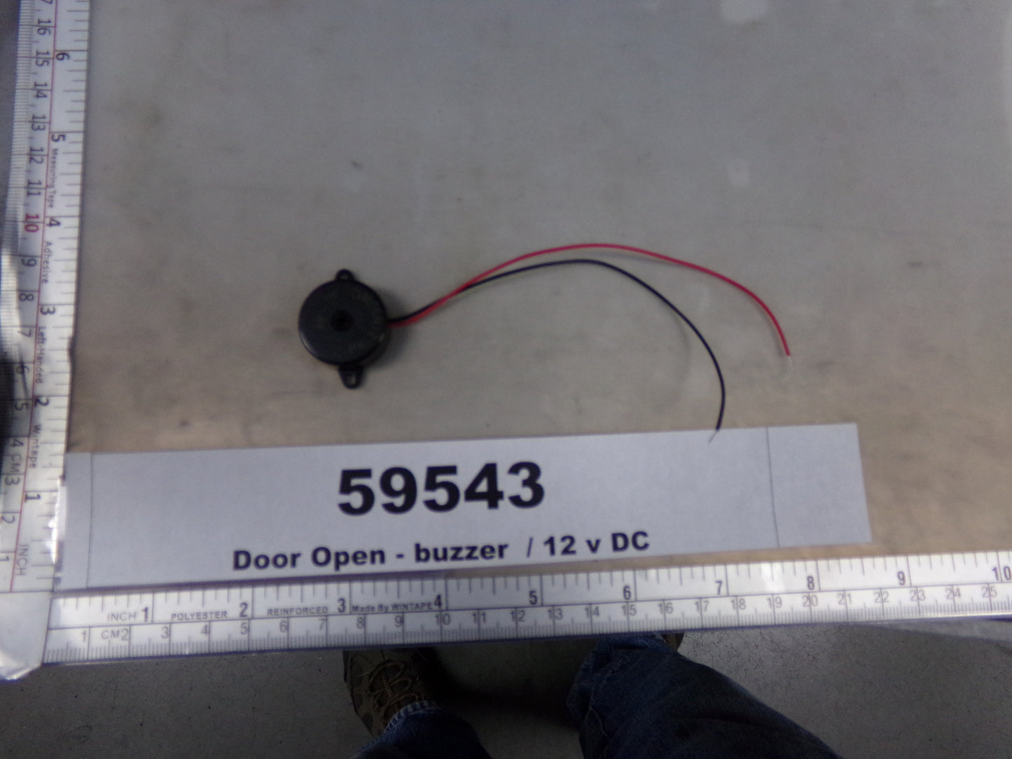 Buzzer, Door Open, 12V DC, Mouser Electronics, 539-PK21N30WQ