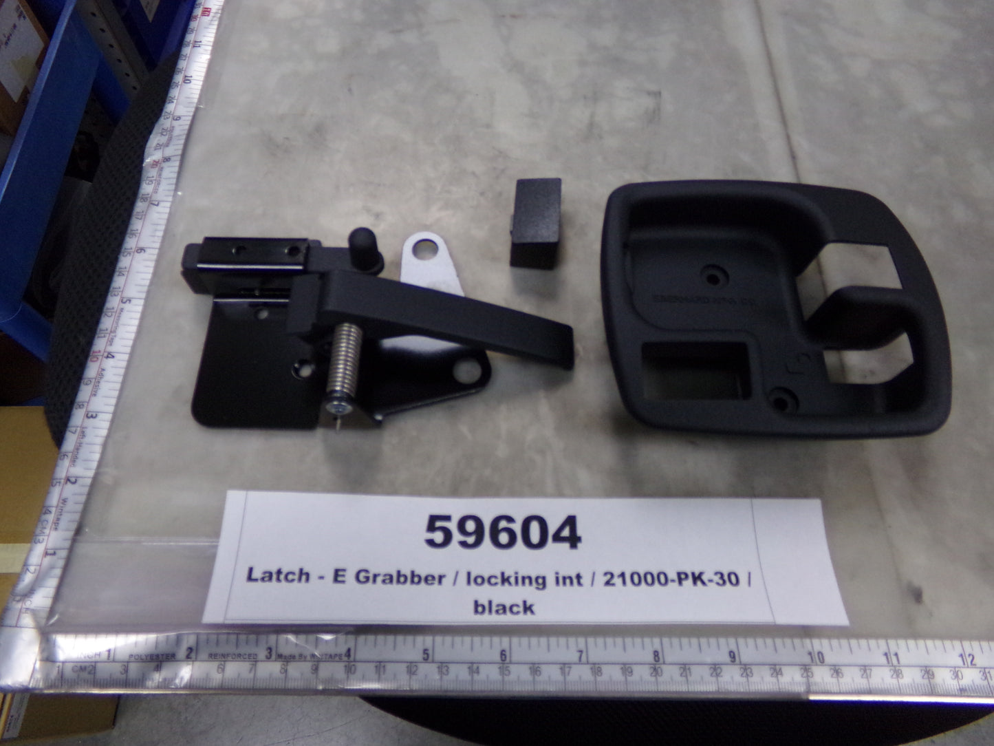 Latch, E-Grabber, Locking Interior, Black, KEYED #210, Allegis Corp, 21000-PK-30