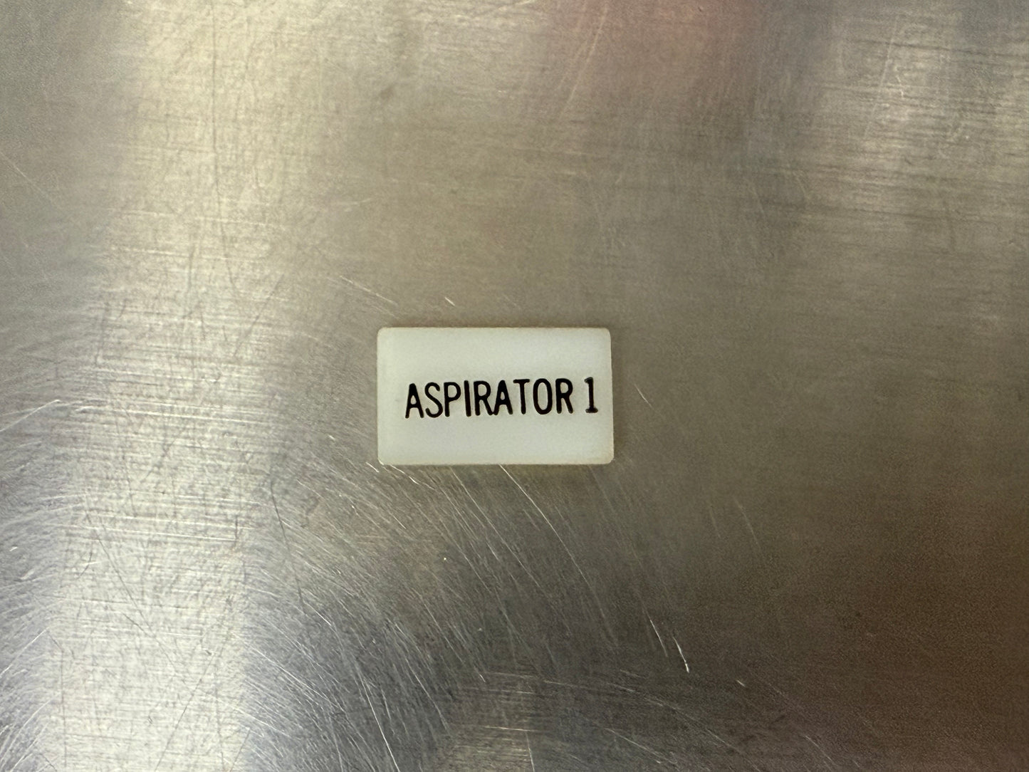 Insert, 'ASPIRATOR #1', White, Switch Label Window, Transportation Safety