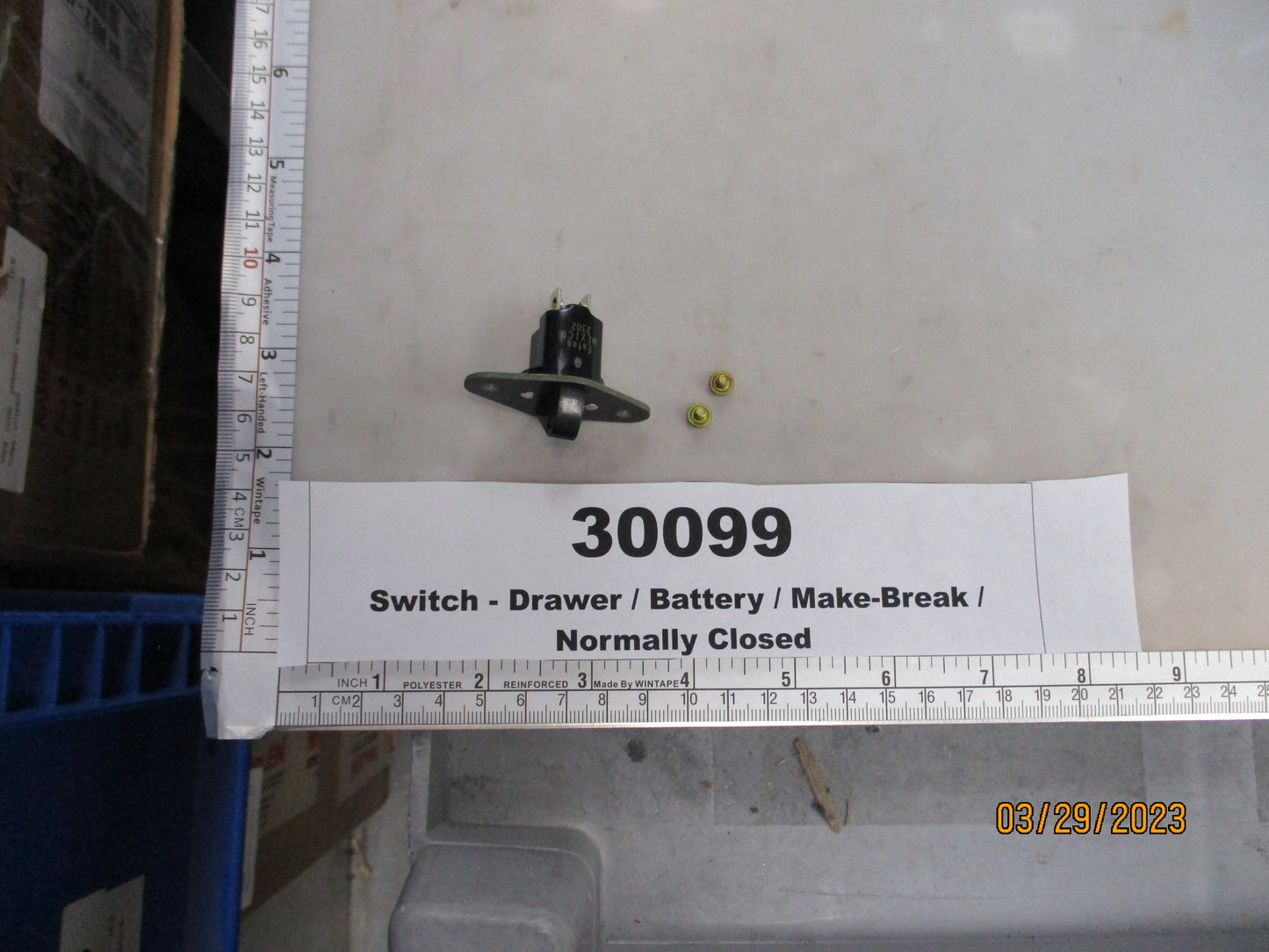 Switch, Pushbutton, SPST-NC, Flush Mount, 125VAC, 8406K1