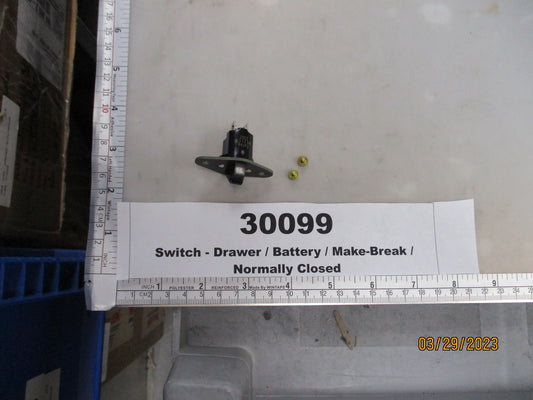 Switch, Pushbutton, SPST-NC, Flush Mount, 125VAC, 8406K1
