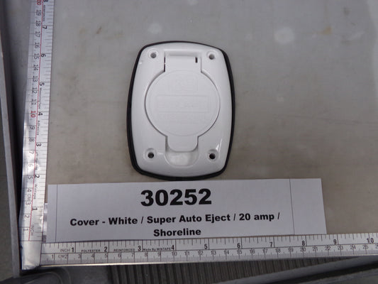 Cover, 120VAC, 20amp, Auto Disconnect, White, Kussmaul, 091-55