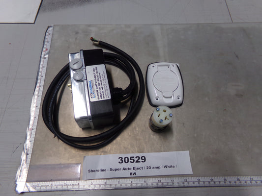 Receptacle, 120VAC, 20amp, Auto Disconnect, Back Wire, Super Auto Eject, 091-55-20-120-BW