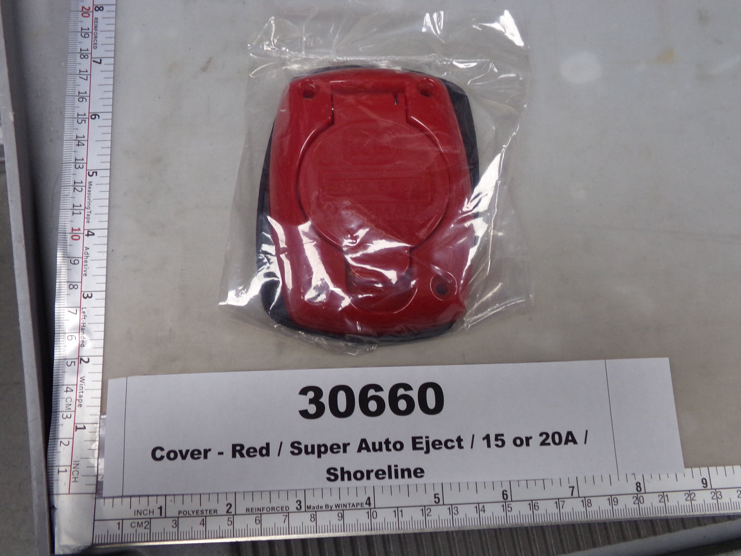 Cover, 120VAC, 20amp, Auto Disconnect, White, Kussmaul, 091-55
