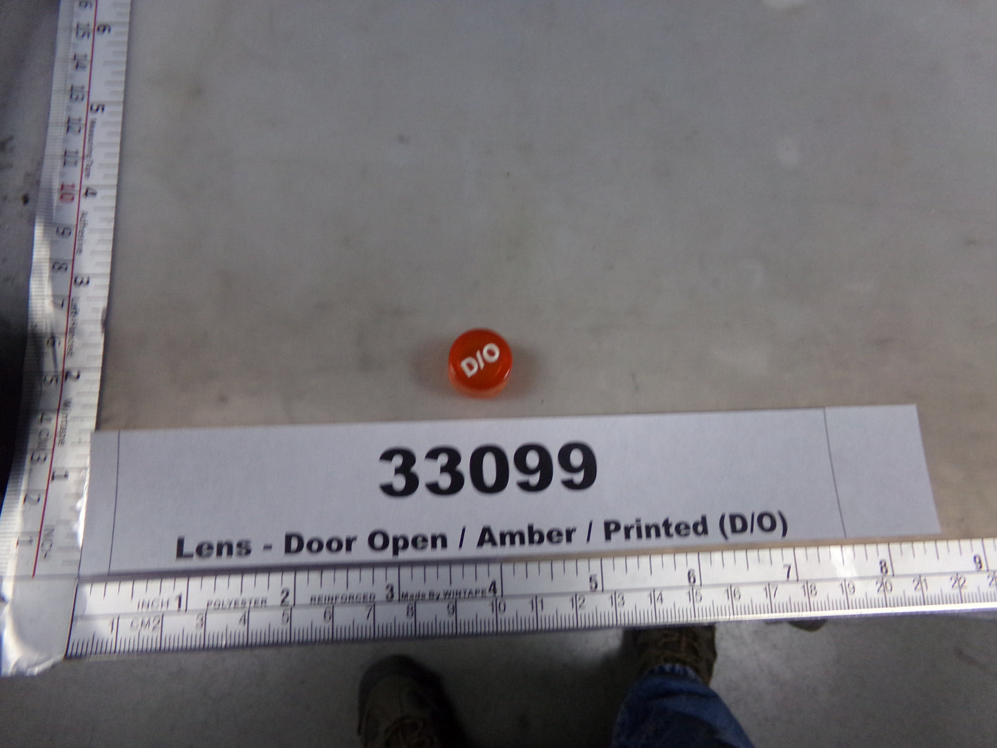 Lens, Printed, Door Open, Amber, Riverside Manufacturing, 33099
