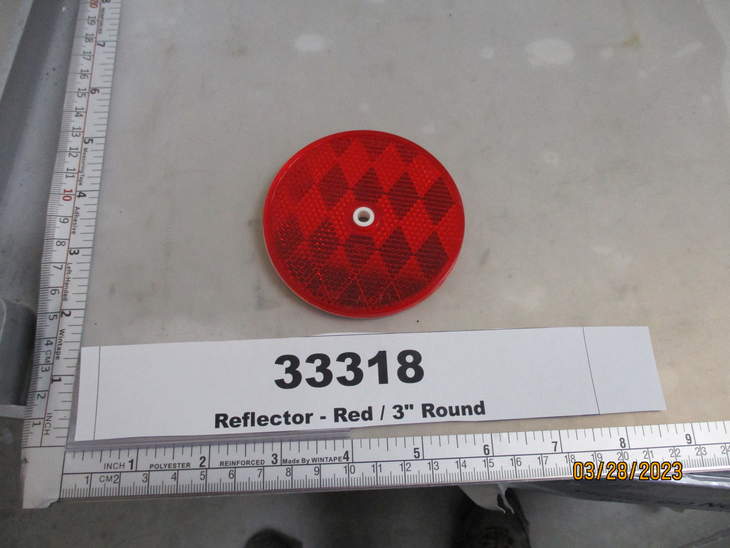 Reflector, 3" Round, Red, Truck-Lite Co, 980006R