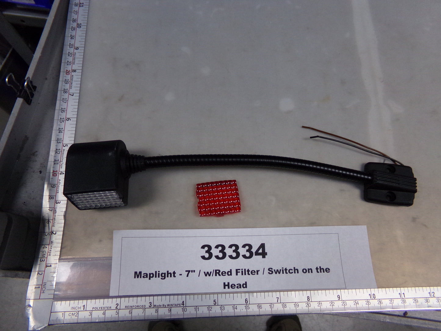 Maplight, Switch on Head, w/Red Filter, 7", Hella, 004532171