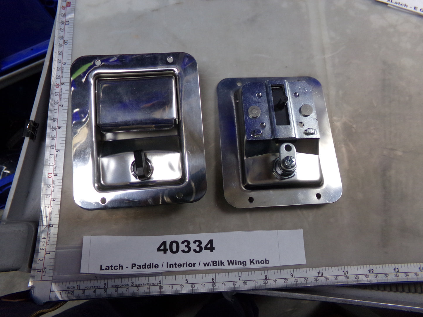 Latch, Paddle Handle, Black Wing Knob, Interior, Cleveland Hardware, 3223