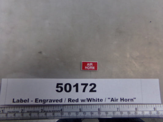 Label, Laminated, 'AIR HORN', Red and White, Awards West