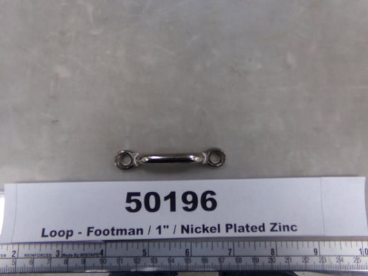 Footman, Loop, 1" Webbing, Nickel Plated, AH 6411-B NI