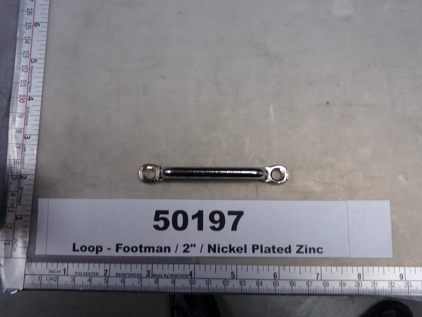 Footman, Loop, 2" Webbing, Nickle Plated, AH 6411-G NI