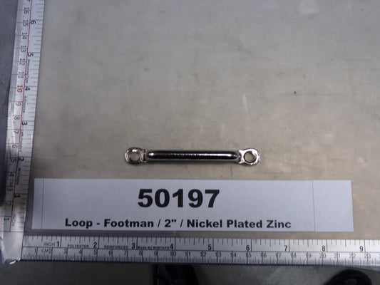 Footman, Loop, 2" Webbing, Nickle Plated, AH 6411-G NI