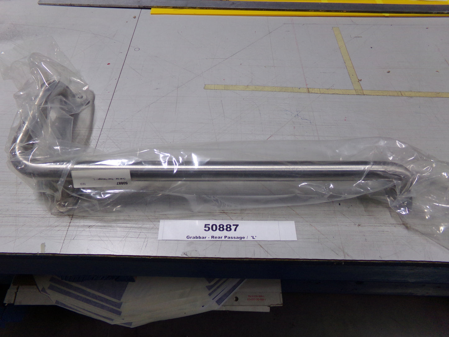 Grabbar, Rear Passage, 'L', Brey & Krause Mfg. , V-6831-SS