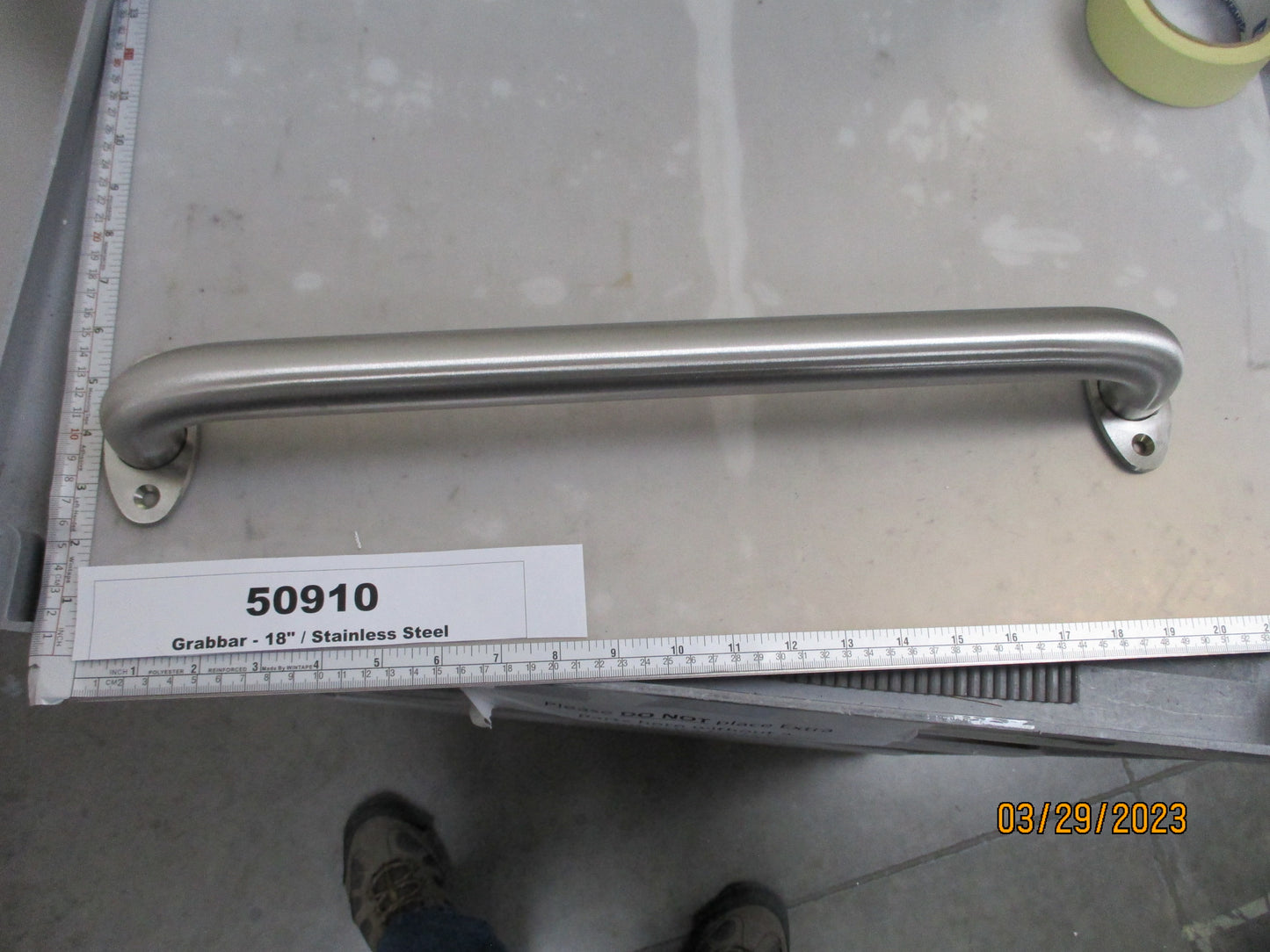 Grabbar, 18", Stainless Steel, Laird Plastics, 176567