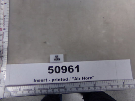 Insert, 'AIR HORN', White, Switch Label Window, Transportation Safety, S220-5500