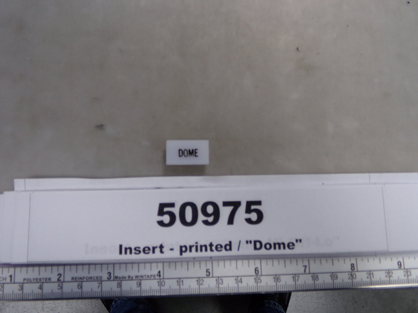 Insert, 'DOME', White, Switch Label Window, Transportation Safety, S220-5500