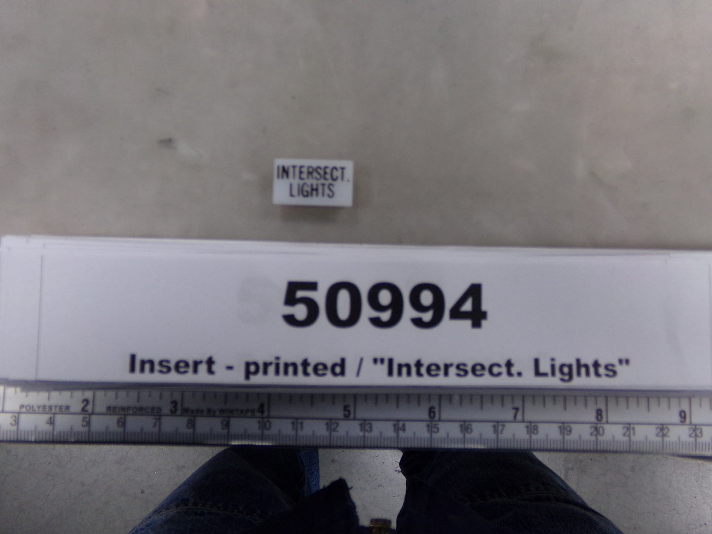 Insert, 'INTERSECT. LIGHTS', White, Switch Label Window, Transportation Safety, S220-5500