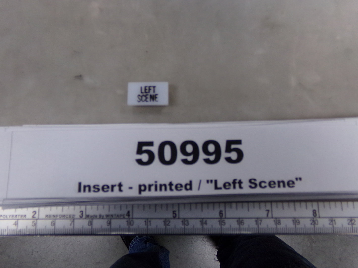 Insert, 'LEFT SCENE', White, Switch Label Window, Transportation Safety, S220-5500