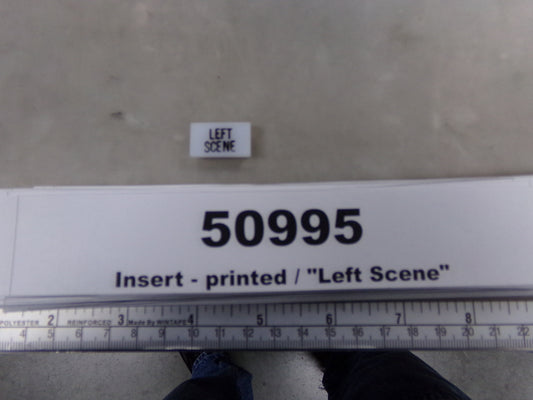 Insert, 'LEFT SCENE', White, Switch Label Window, Transportation Safety, S220-5500