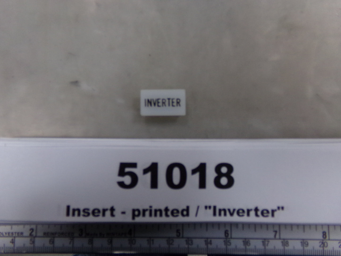 Insert, 'INVERTER', White, Switch Label Window, Transportation Safety, S220-5500