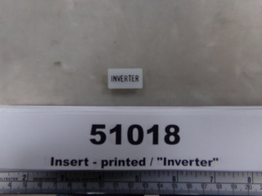 Insert, 'INVERTER', White, Switch Label Window, Transportation Safety, S220-5500