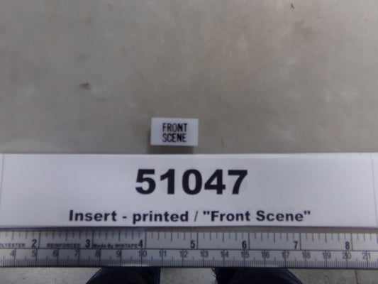 Insert, 'FRONT SCENE', White, Switch Label Window, Transportation Safety, S220-5500