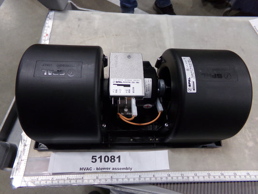 Blower, Assembly, Dual Wheel, 12VDC w/Resistor, Valeo, 11132191B