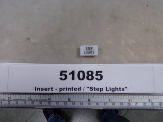 Insert, 'STEP LIGHTS', White, Switch Label Window, Transportation Safety, S220-5500
