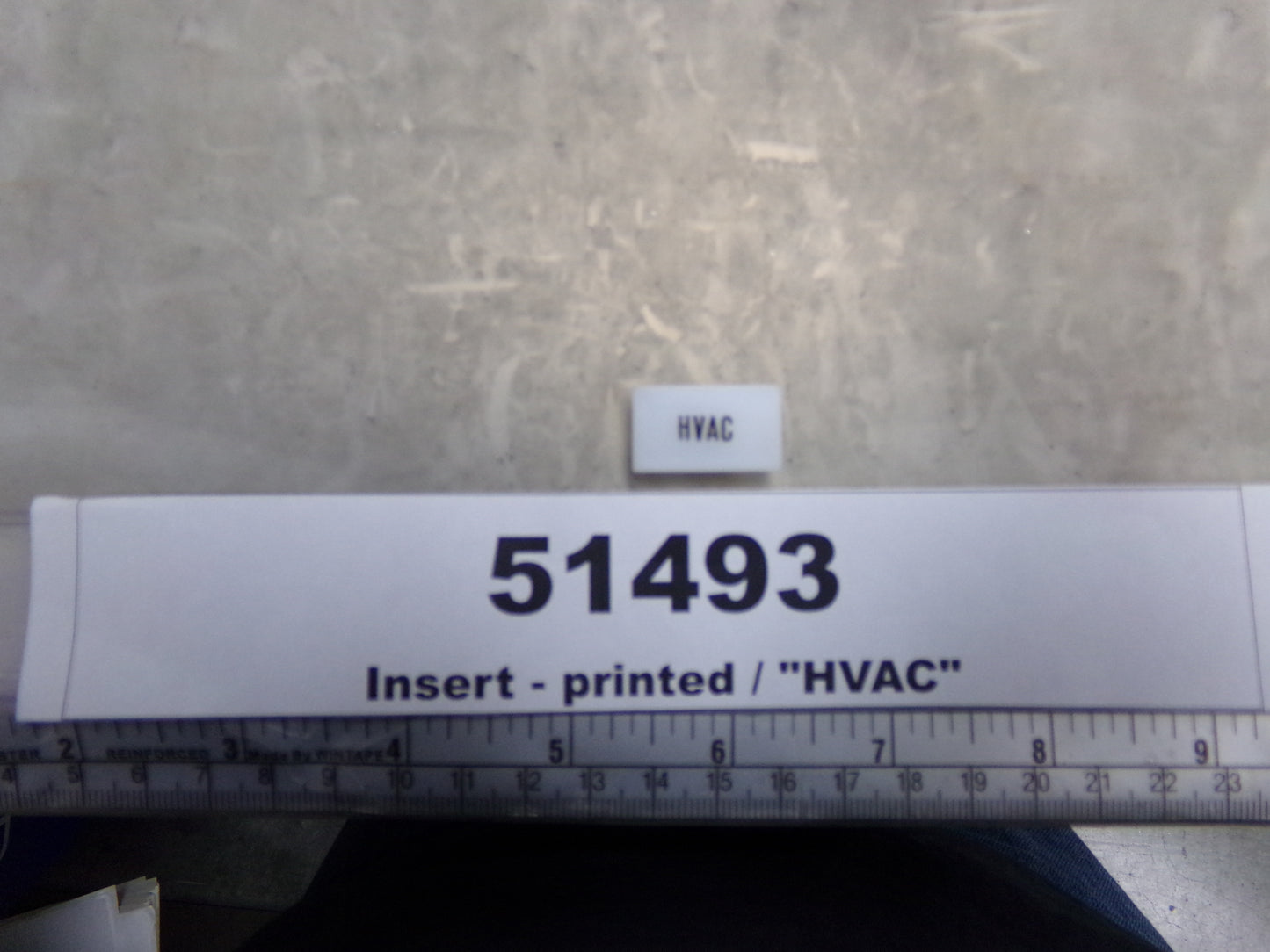Insert, 'HVAC', White, Switch Label Window, Transportation Safety, S220-5500