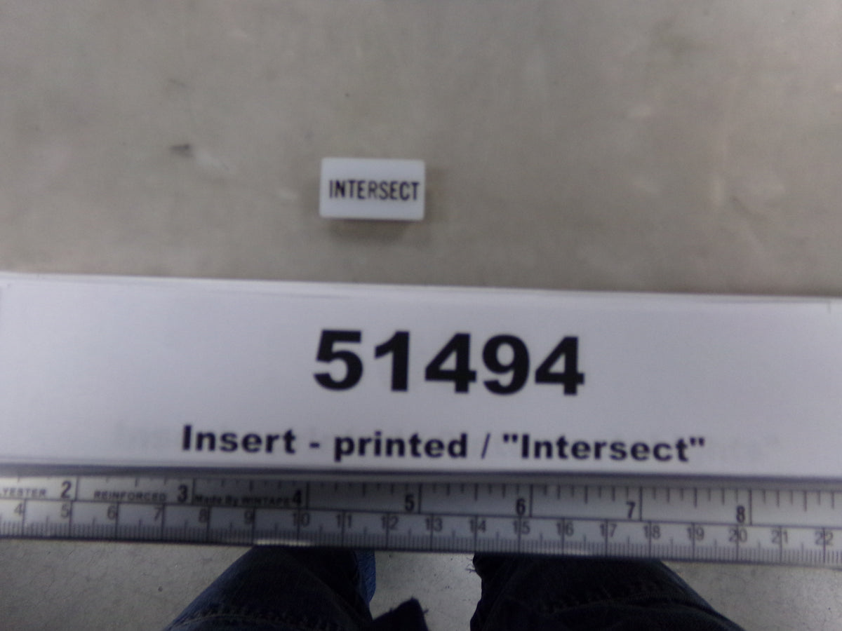 Insert, 'INTERSECT', White, Switch Label Window, Riverside Manufacturi ...