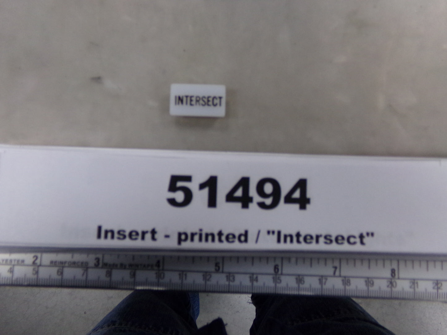 Insert, 'INTERSECT', White, Switch Label Window, Transportation Safety