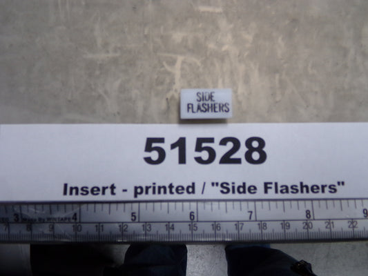 Insert, 'SIDE FLASHERS', White, Switch Label Window, Transportation Safety